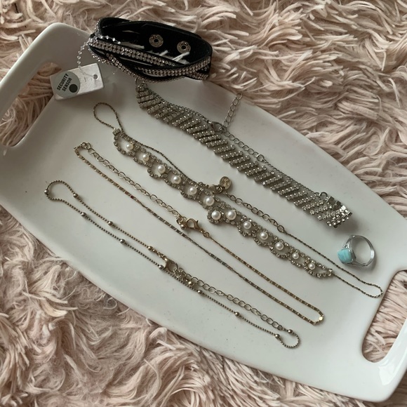 Jewelry - Silver Accessory Bundle! Chokers, Necklaces, Ring